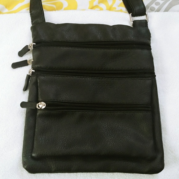 Faux Leather Black crossbody purse - Picture 2 of 5